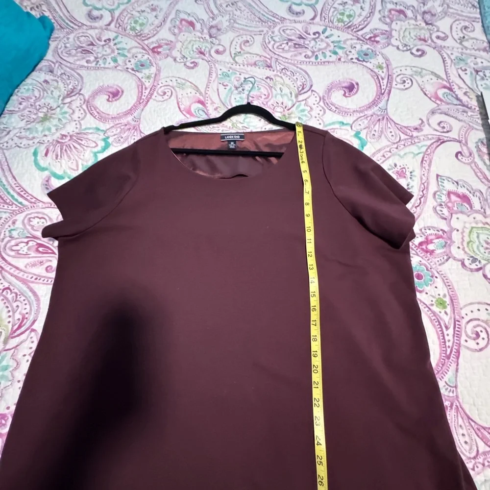 Lands' End Women's Burgundy Top 3x - Picture 4 of 9
